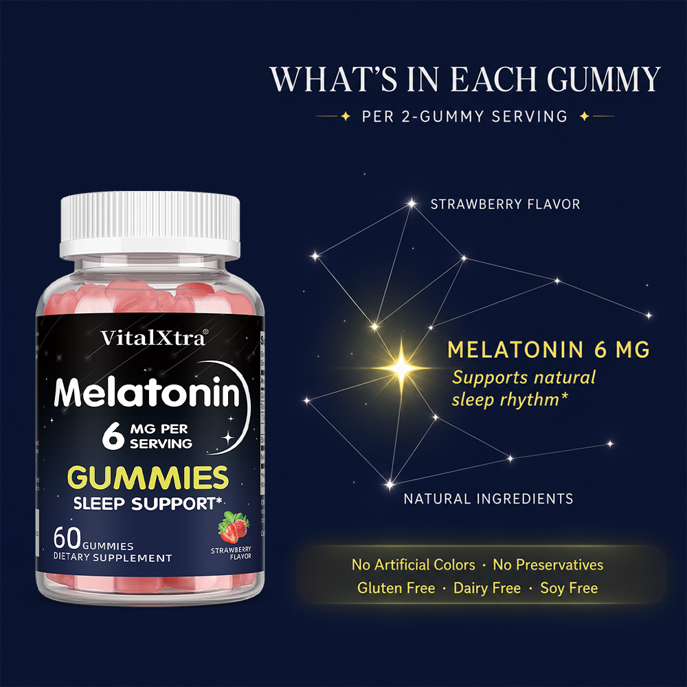 Melatonin Gummies 6mg, Natural - Melatonin Sleep Gummy 评论和价格