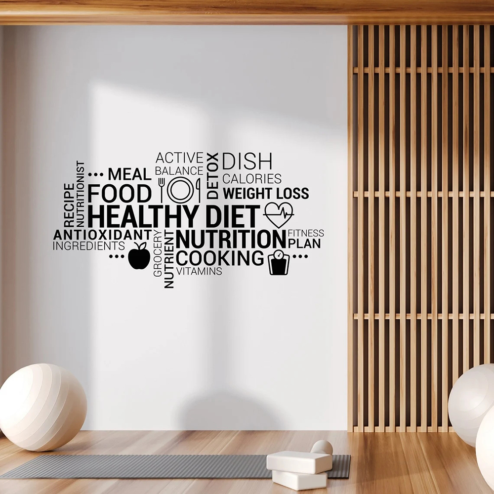 Inspiring Healthy Eating Vinyl - Nutrition Fitness And Health 评论和价格